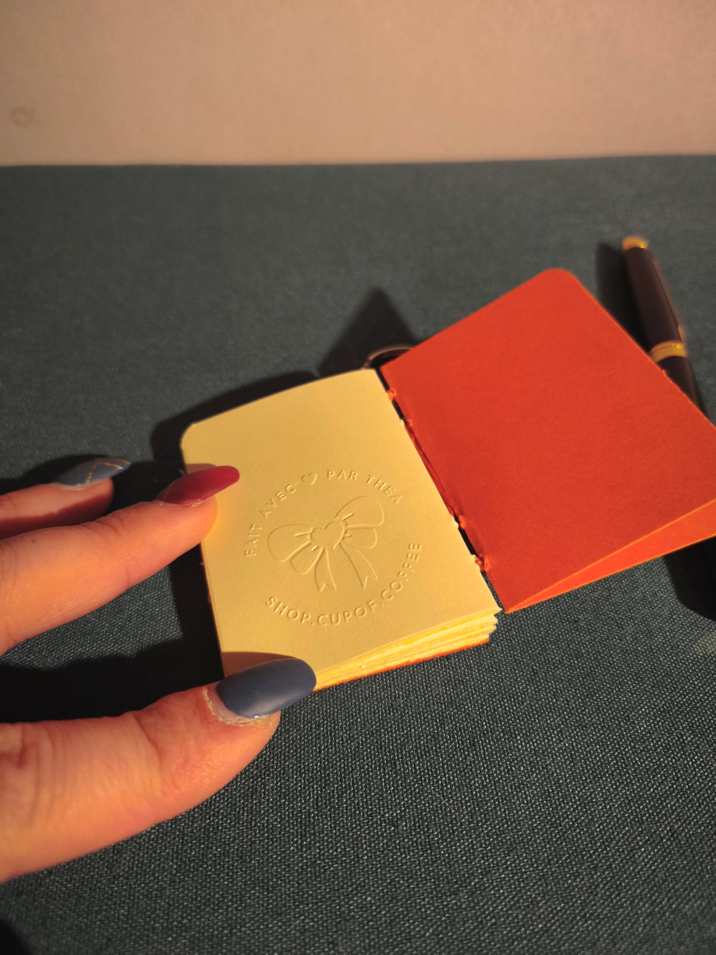 Mini carnet porte clés -- Orange