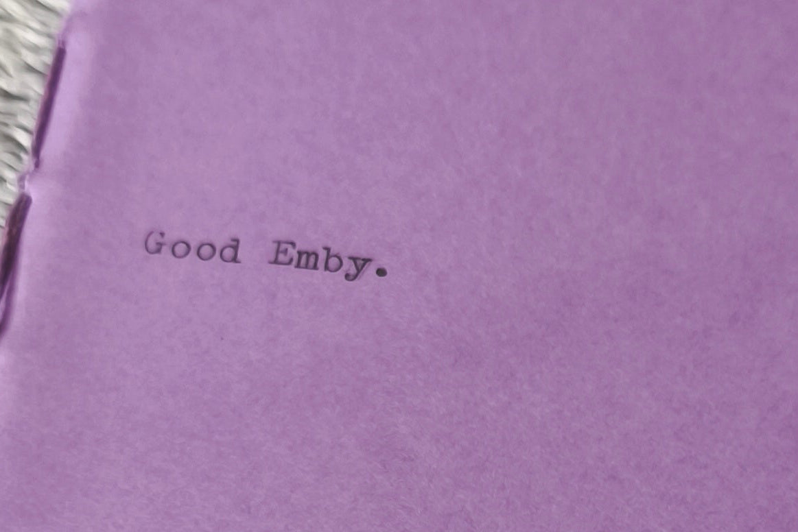 "Good Emby" - Carnet A6 48 pages