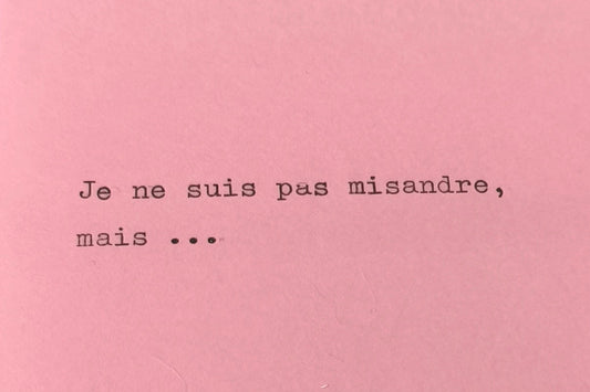 "Je ne suis pas misandre, mais ..." - Carnet A6 48 pages